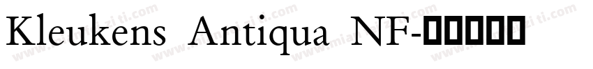 Kleukens Antiqua NF字体转换